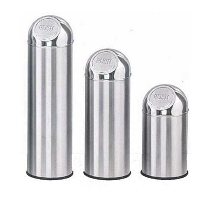 Stainless steel push bin